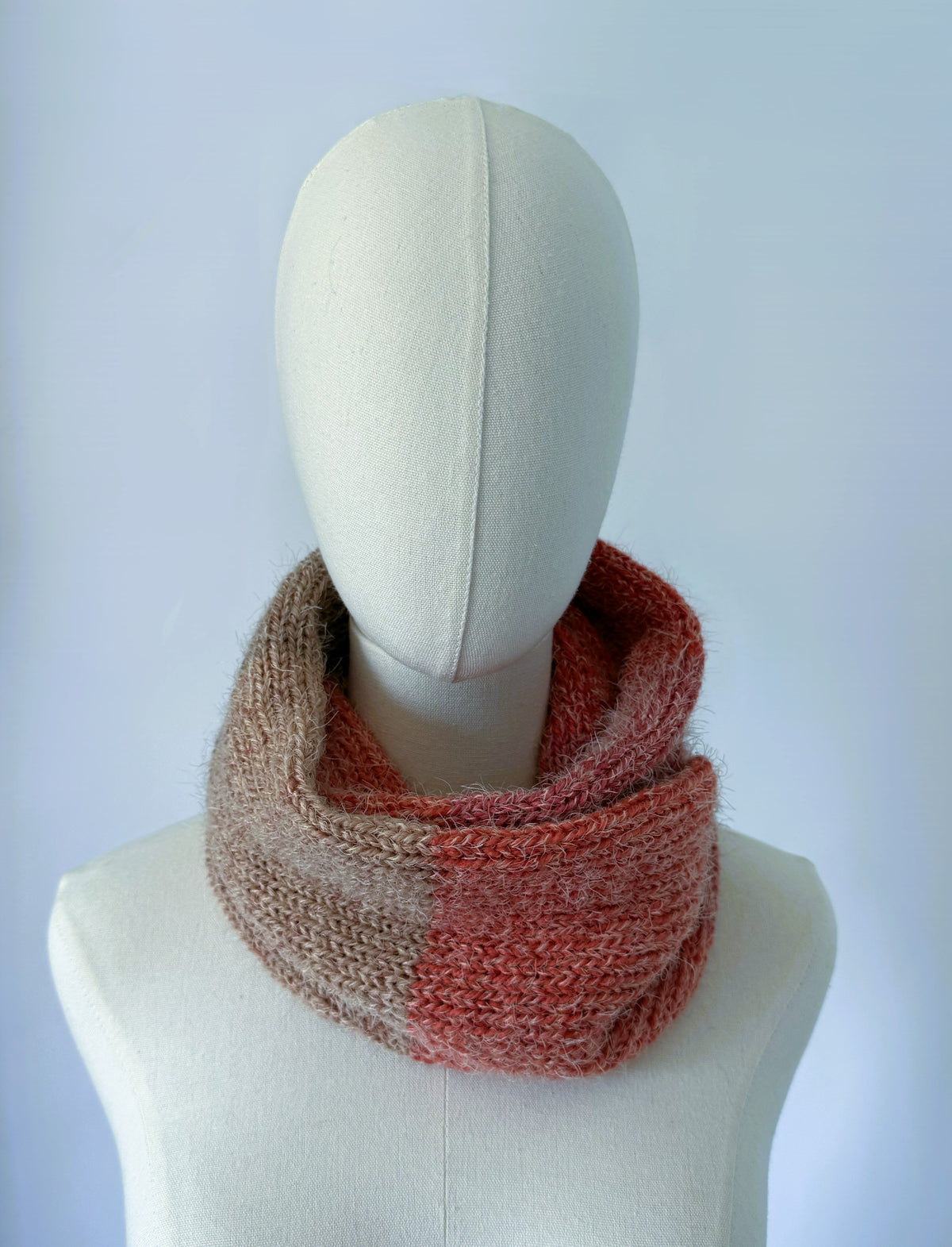 Ultra Soft Fuzzy Infinity Scarf ,Cozy Unisex Knit Neck Warmer ,Handmade Winter Scarf.