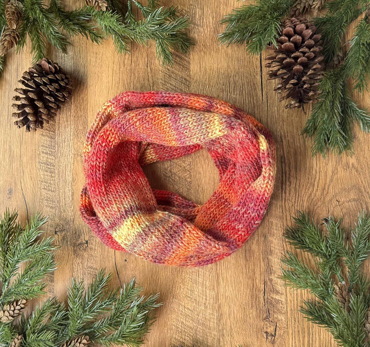 Ultra Soft Knit Infinity Scarf ,Wool Blend Neck Warmer . Handmade Winter Accessory.