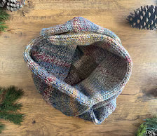 Soft Knit Infinity Scarf ,Wool Blend Neck Warmer . Handmade Winter Accessory.