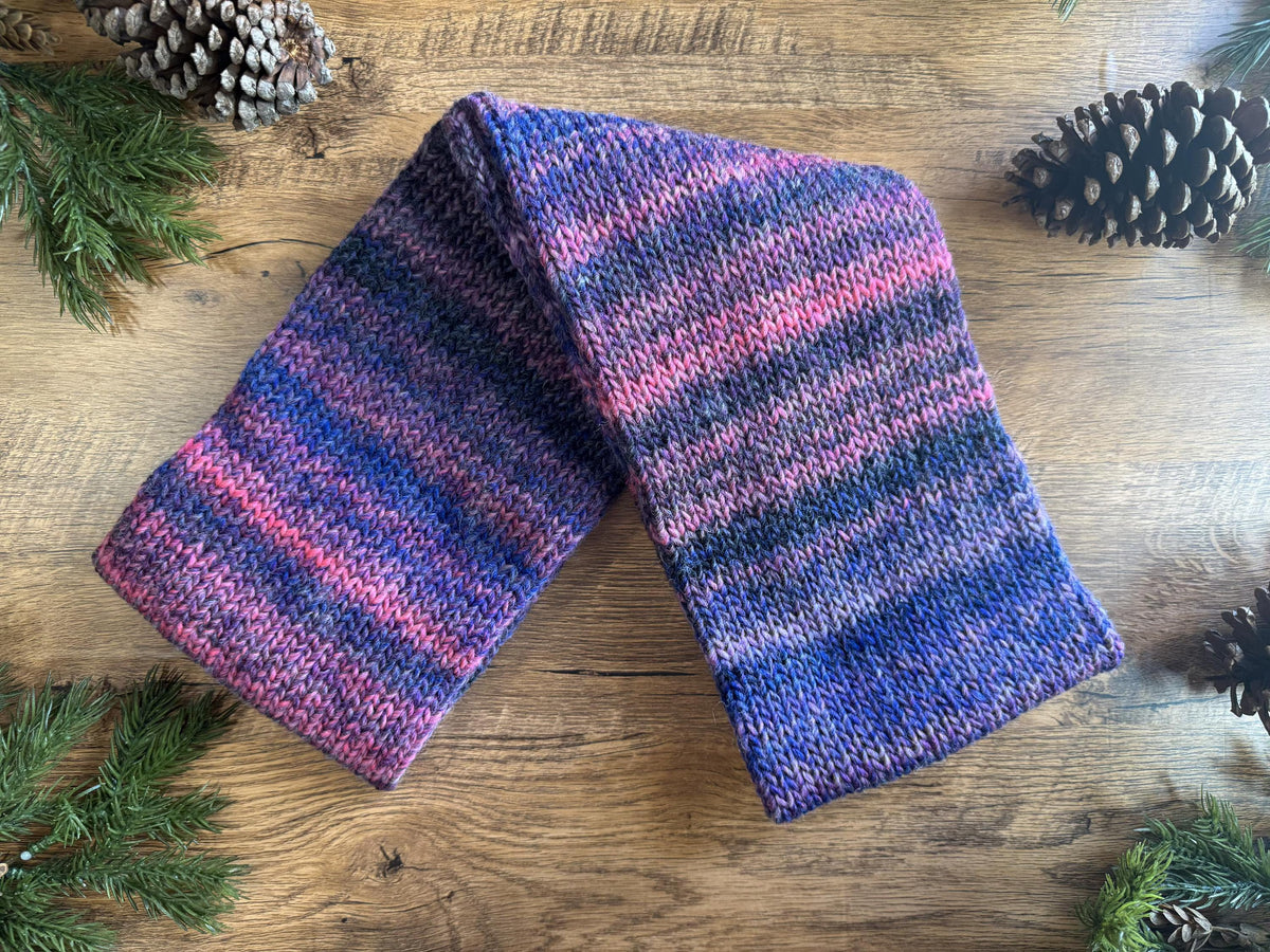 Soft Knit Infinity Scarf ,Wool Blend Neck Warmer . Handmade Winter Accessory.
