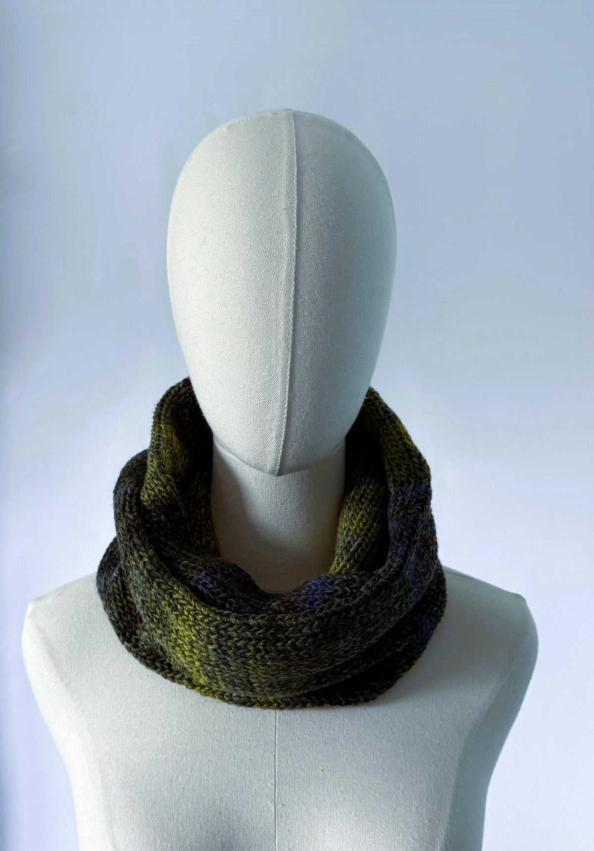 Soft Knit Infinity Scarf ,Wool Blend Neck Warmer . Handmade Winter Accessory.