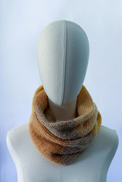 Ultra Soft Fuzzy Infinity Scarf ,Cozy Unisex Knit Neck Warmer ,Handmade Winter Scarf.