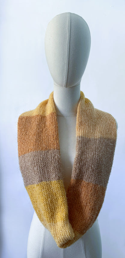 Ultra Soft Fuzzy Infinity Scarf ,Cozy Unisex Knit Neck Warmer ,Handmade Winter Scarf.