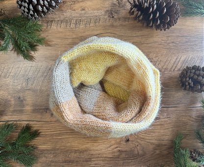 Ultra Soft Fuzzy Infinity Scarf ,Cozy Unisex Knit Neck Warmer ,Handmade Winter Scarf.