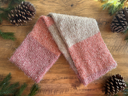 Ultra Soft Fuzzy Infinity Scarf ,Cozy Unisex Knit Neck Warmer ,Handmade Winter Scarf.