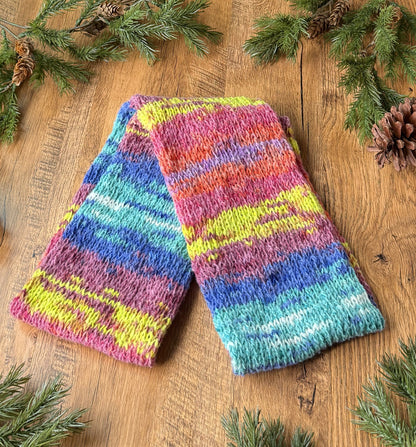 Ultra Soft Knit Infinity Scarf ,Colorful Lightweight Neck Warmer . Handmade Winter Accessory.