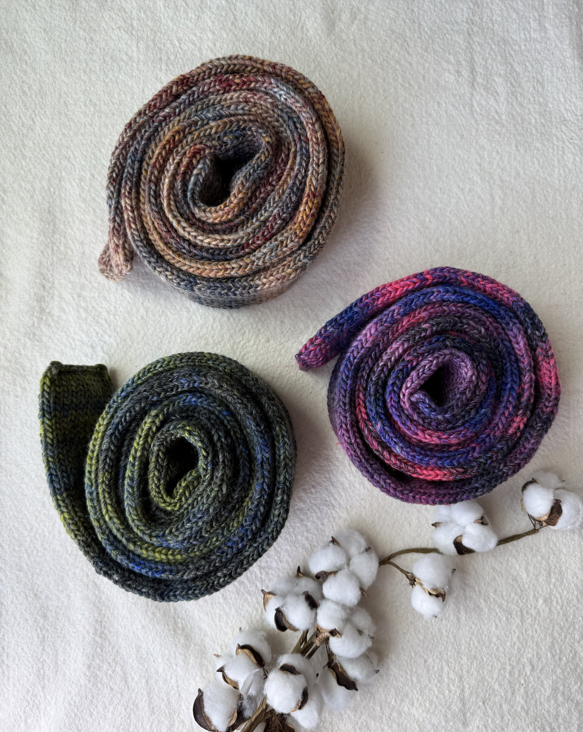 Colorful Knit Skinny Scarf .Soft Winter Accessory .