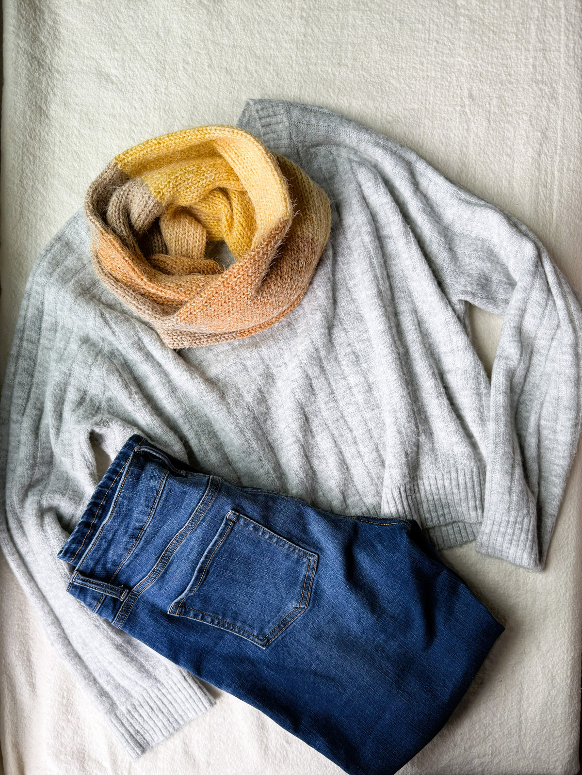 Ultra Soft Fuzzy Infinity Scarf ,Cozy Unisex Knit Neck Warmer ,Handmade Winter Scarf.