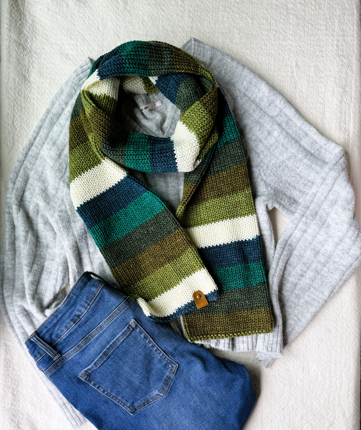 Colorful and Soft Handmade Scarf ,Anti-Pilling Acrylic . Cozy Winter Accessory.
