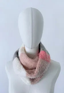 Ultra Soft Fuzzy Infinity Scarf ,Cozy Unisex Knit Neck Warmer ,Handmade Winter Scarf.