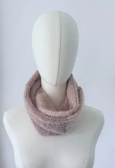 Ultra Soft Fuzzy Infinity Scarf ,Cozy Unisex Knit Neck Warmer ,Handmade Winter Scarf.