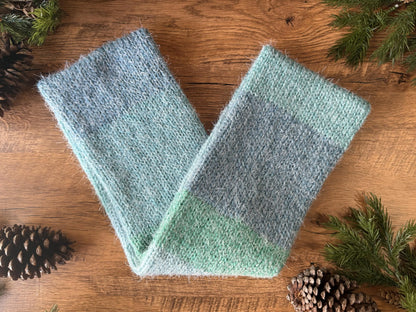 Ultra Soft Fuzzy Infinity Scarf ,Cozy Unisex Knit Neck Warmer ,Handmade Winter Scarf.