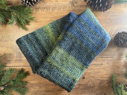 Soft Knit Infinity Scarf ,Wool Blend Neck Warmer . Handmade Winter Accessory.